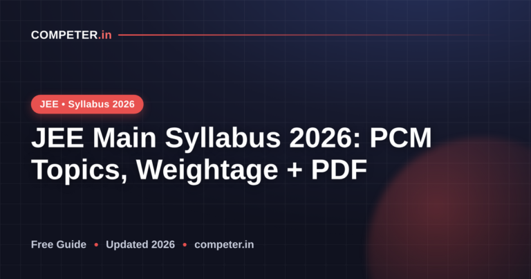 JEE Main Syllabus 2026: PCM Topics, Weightage + PDF