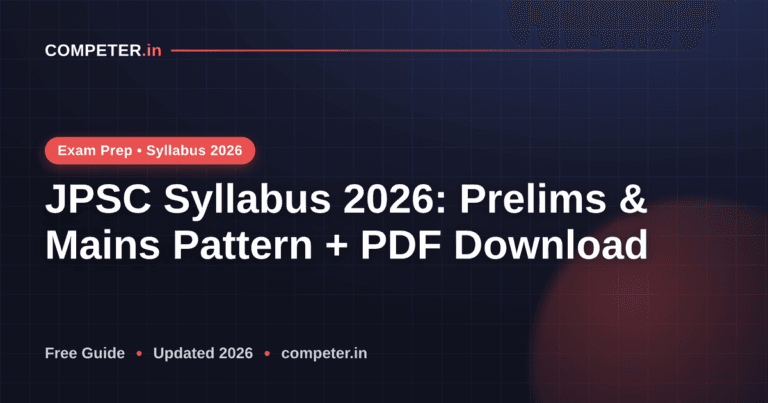 JPSC Syllabus 2026: Prelims & Mains Pattern + PDF Download