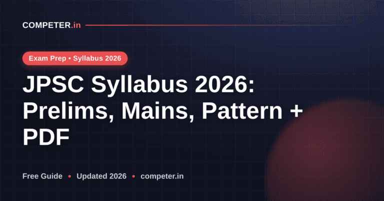 JPSC Syllabus 2026: Prelims, Mains, Pattern + PDF