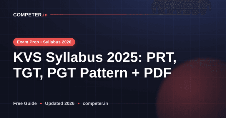 KVS Syllabus 2025: PRT, TGT, PGT Pattern + PDF