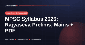 MPSC Syllabus 2026: Rajyaseva Prelims, Mains + PDF