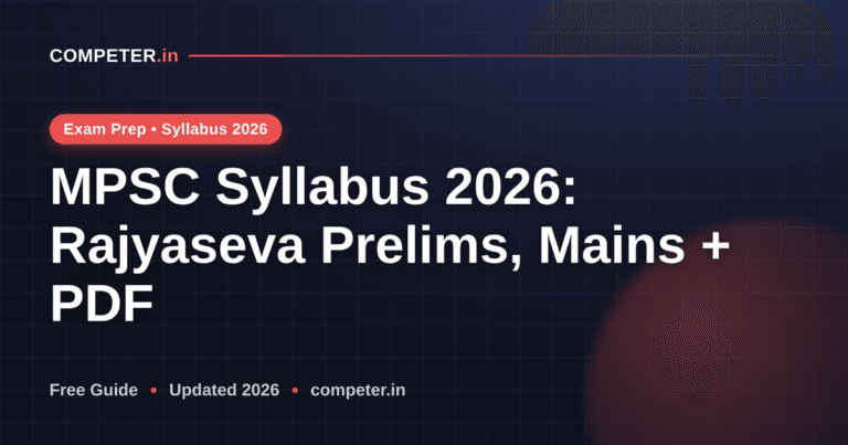 MPSC Syllabus 2026: Rajyaseva Prelims, Mains + PDF