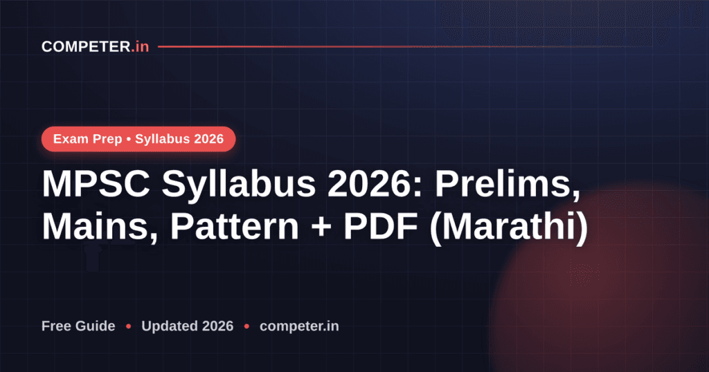 MPSC Syllabus 2026: Prelims, Mains, Pattern + PDF (Marathi)