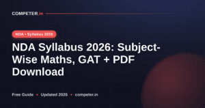 NDA Syllabus 2026: Subject-Wise Maths, GAT + PDF Download