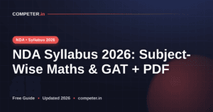 NDA Syllabus 2026: Subject-Wise Maths & GAT + PDF