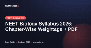NEET Biology Syllabus 2026: Chapter-Wise Weightage + PDF