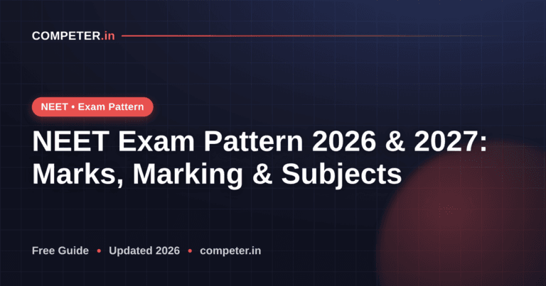 NEET Exam Pattern 2026 & 2027: Marks, Marking & Subjects