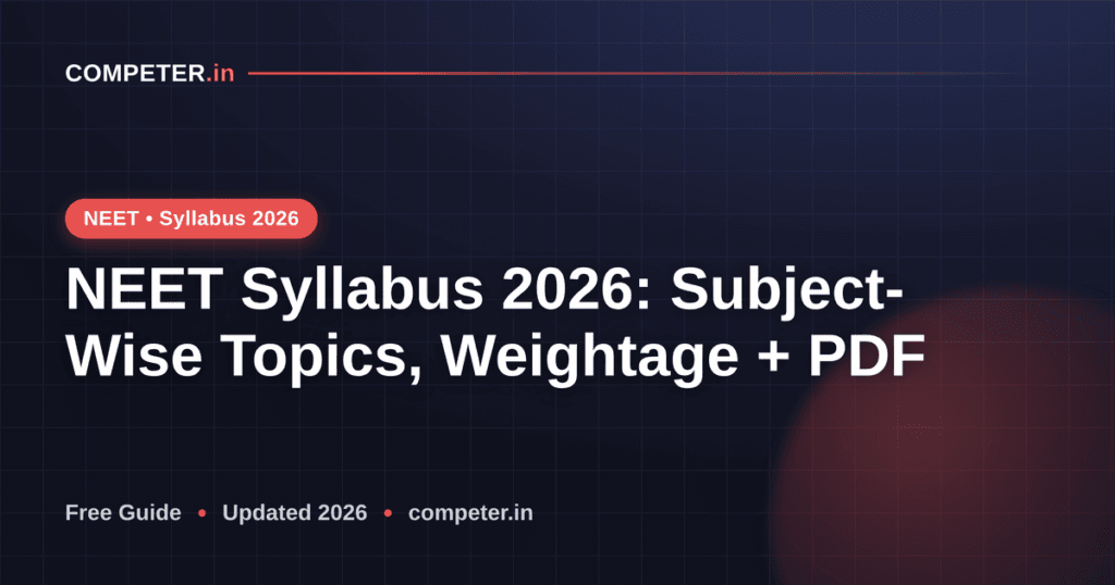 NEET Syllabus 2026: Subject-Wise Topics, Weightage + PDF