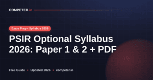 PSIR Optional Syllabus 2026: Paper 1 & 2 + PDF