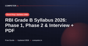 RBI Grade B Syllabus 2026: Phase 1, Phase 2 & Interview + PDF