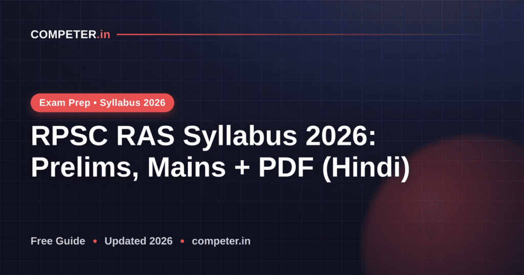 RPSC RAS Syllabus 2026: Prelims, Mains + PDF (Hindi)