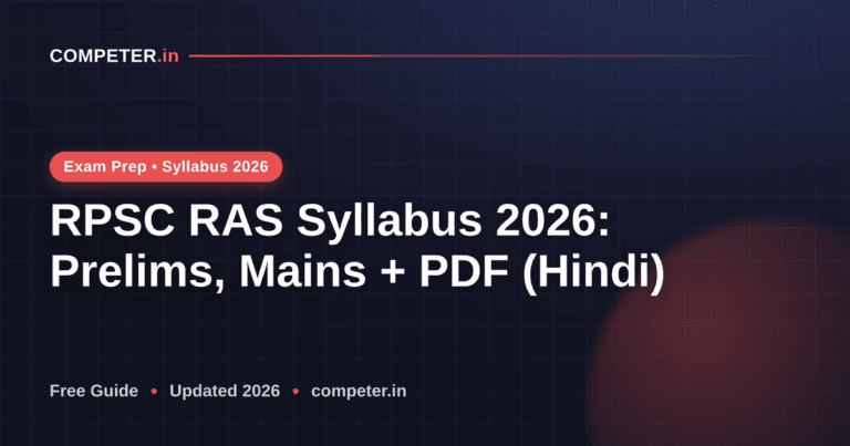 RPSC RAS Syllabus 2026: Prelims, Mains + PDF (Hindi)