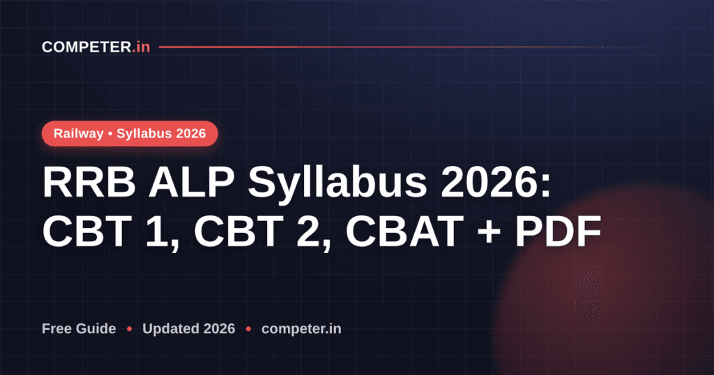 RRB ALP Syllabus 2026: CBT 1, CBT 2, CBAT + PDF