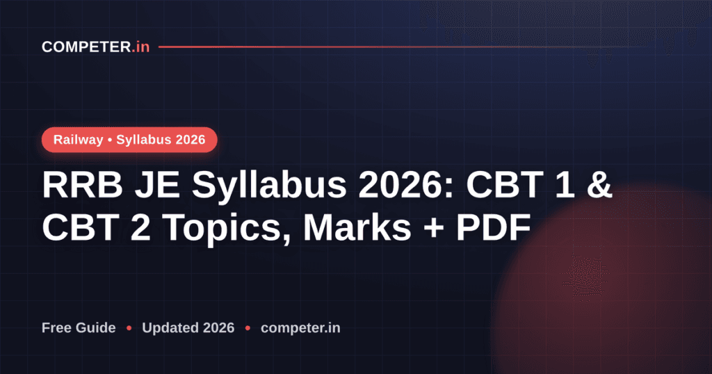 RRB JE Syllabus 2026: CBT 1 & CBT 2 Topics, Marks + PDF