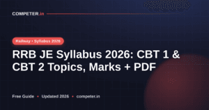 RRB JE Syllabus 2026: CBT 1 & CBT 2 Topics, Marks + PDF