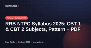RRB NTPC Syllabus 2025: CBT 1 & CBT 2 Subjects, Pattern + PDF
