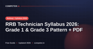 RRB Technician Syllabus 2026: Grade 1 & Grade 3 Pattern + PDF