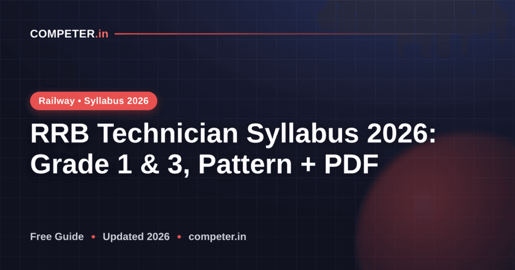 RRB Technician Syllabus 2026: Grade 1 & 3, Pattern + PDF