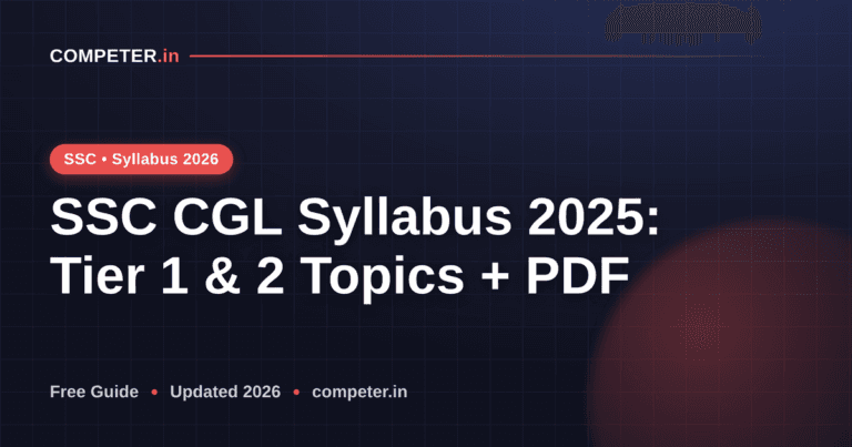 SSC CGL Syllabus 2025: Tier 1 & 2 Topics + PDF