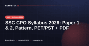 SSC CPO Syllabus 2026: Paper 1 & 2, Pattern, PET/PST + PDF