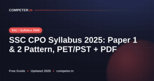SSC CPO Syllabus 2025: Paper 1 & 2 Pattern, PET/PST + PDF