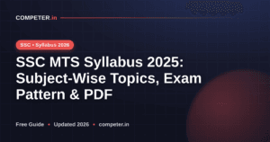 SSC MTS Syllabus 2025: Subject-Wise Topics, Exam Pattern & PDF