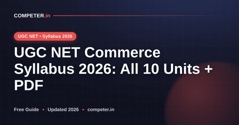UGC NET Commerce Syllabus 2026: All 10 Units + PDF