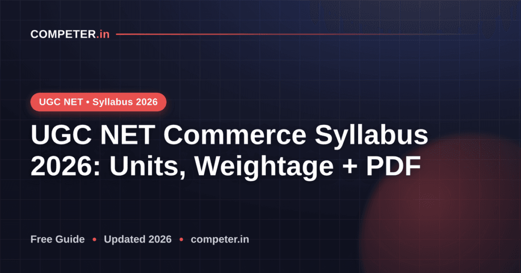 UGC NET Commerce Syllabus 2026: Units, Weightage + PDF
