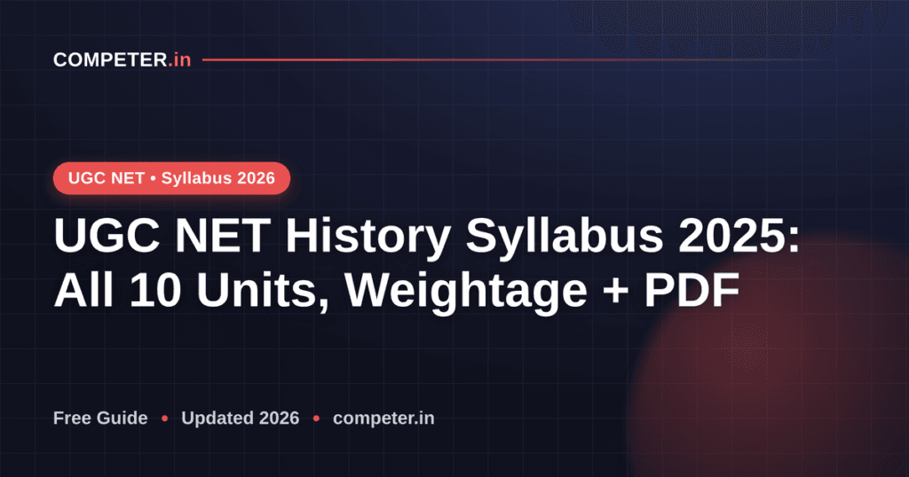 UGC NET History Syllabus 2025: All 10 Units, Weightage + PDF