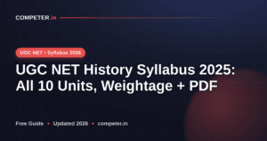 UGC NET History Syllabus 2025: All 10 Units, Weightage + PDF