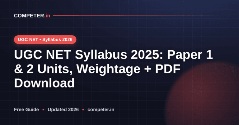 UGC NET Syllabus 2025: Paper 1 & 2 Units, Weightage + PDF Download