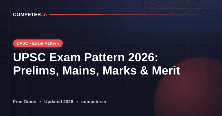 UPSC Exam Pattern 2026: Prelims, Mains, Marks & Merit
