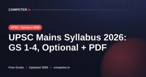 UPSC Mains Syllabus 2026: GS 1-4, Optional + PDF