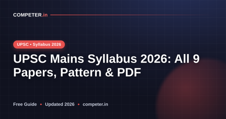 UPSC Mains Syllabus 2026: All 9 Papers, Pattern & PDF
