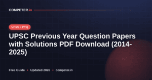 UPSC Previous Year Question Papers with Solutions PDF Download (2014-2025)