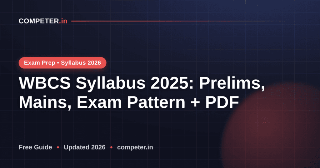 WBCS Syllabus 2025: Prelims, Mains, Exam Pattern + PDF