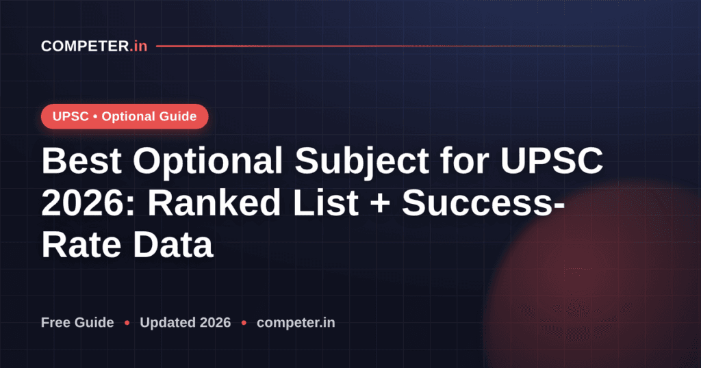 Best Optional Subject for UPSC 2026: Ranked List + Success-Rate Data