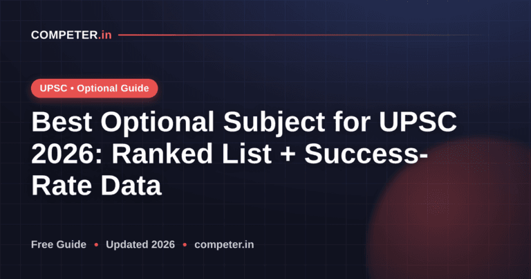 Best Optional Subject for UPSC 2026: Ranked List + Success-Rate Data