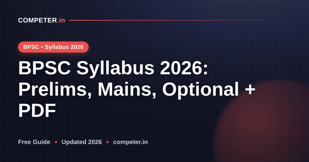 BPSC Syllabus 2026: Prelims, Mains, Optional + PDF