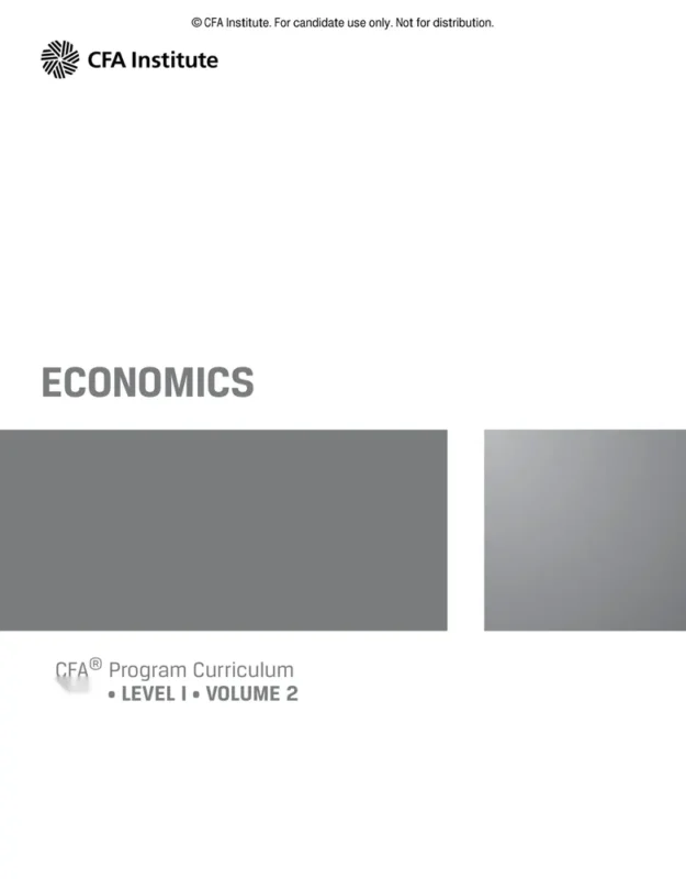 CFA Economics (Part 1) booklet cover