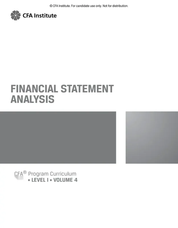 CFA Financial Statement Analysis (Part 1) booklet cover