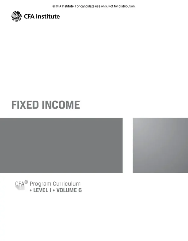CFA Fixed Income booklet cover