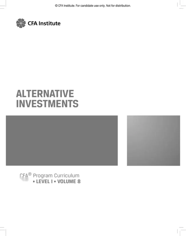 CFA Alternative Investments booklet cover