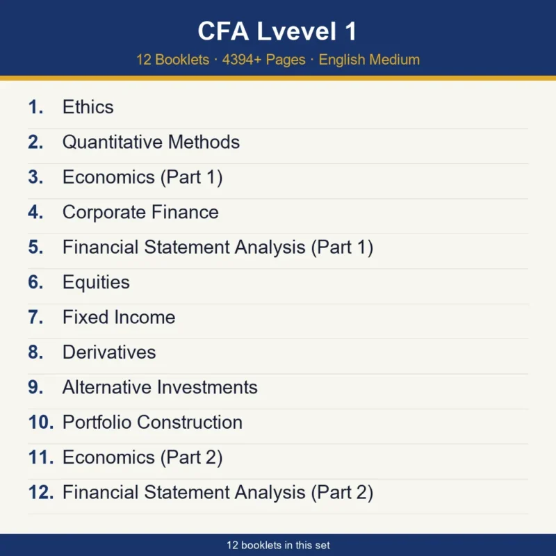 CFA Lvevel 1 booklist - 12 booklets