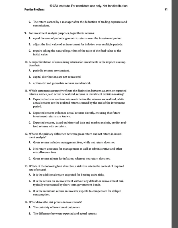 CFA Lvevel 1 sample page 14