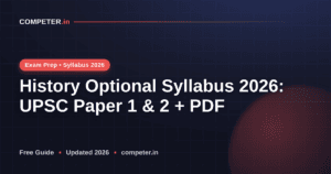 History Optional Syllabus 2026: UPSC Paper 1 & 2 + PDF