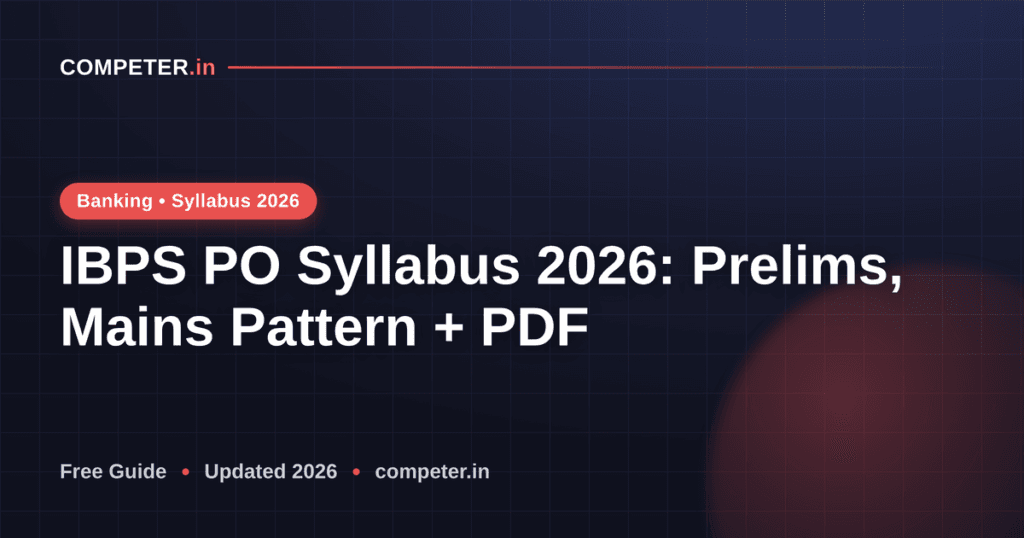 IBPS PO Syllabus 2026: Prelims, Mains Pattern + PDF