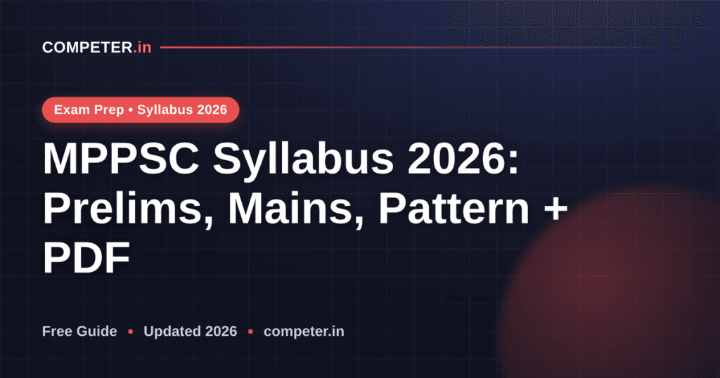 MPPSC Syllabus 2026: Prelims, Mains, Pattern + PDF