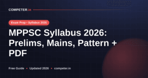 MPPSC Syllabus 2026: Prelims, Mains, Pattern + PDF