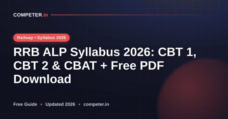 RRB ALP Syllabus 2026: CBT 1, CBT 2 & CBAT + Free PDF Download